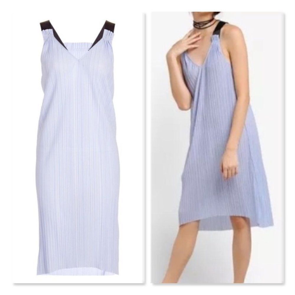 Topshop Pleated Crinkle Slip Dress